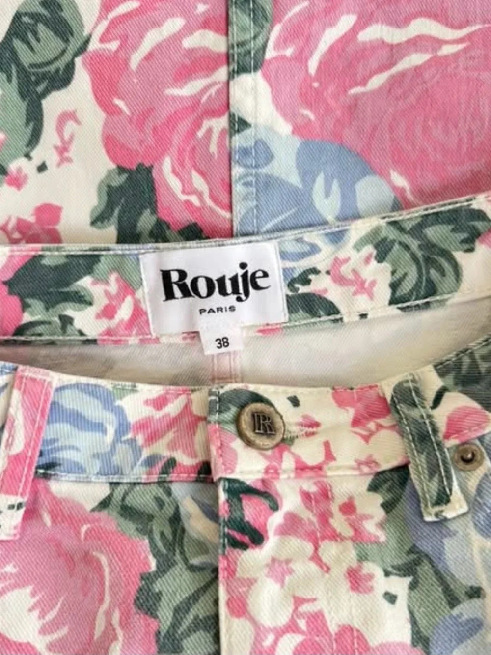 Rouje Denise Floral Denim Skirt XS/S